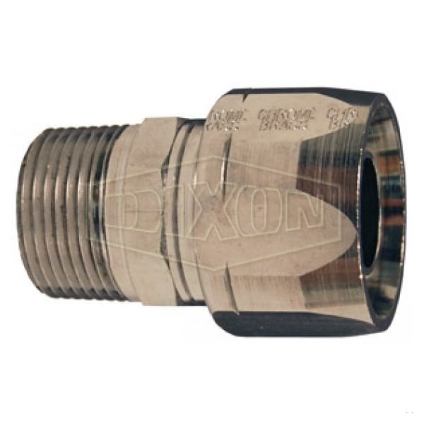 Dixon Dubl-Grip Re-Attachable Hose Coupling, 1 in Nominal, MNPT, Brass, Domestic 850801 - main